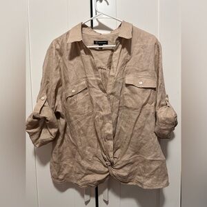 Inc International Concepts Women's 100% Linen Blouse‎ Size XXL